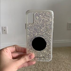 Twinkle Case-mate iPhone XS case with popsocket
